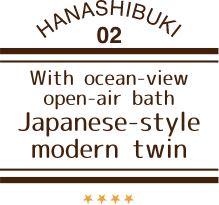 With ocean-view open-air bath Japanese-style modern twin